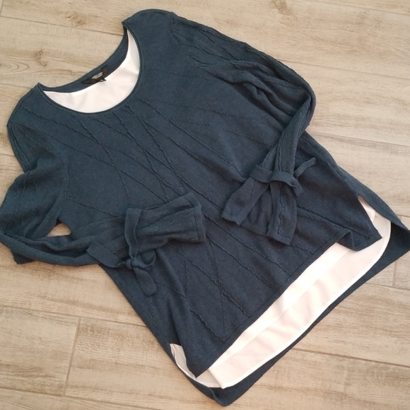 Simply Vera Vera Wang Sweaters - Simply Vera | Teal tie sleeve sweater! Sz XL